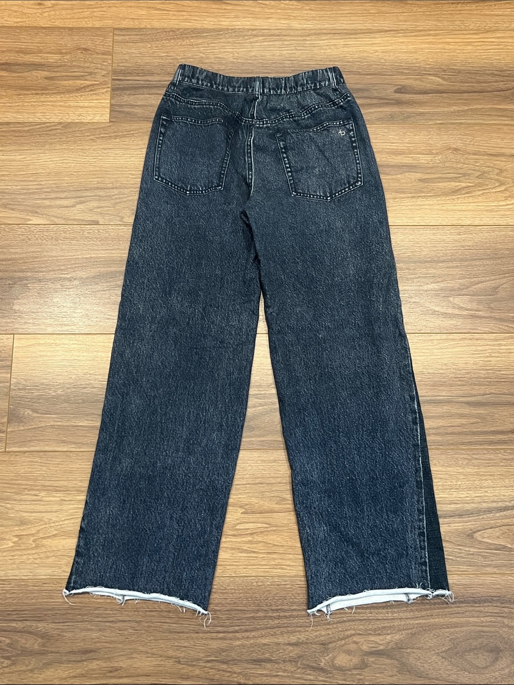 Rag & Bone Miramar Wide Leg Trompe L'oeil Cotton Pants Faux Jean Bridle Trail XS - Picture 9 of 12